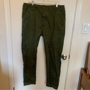 Levi’s green heavy twill work pants jeans, button fly, NWOT